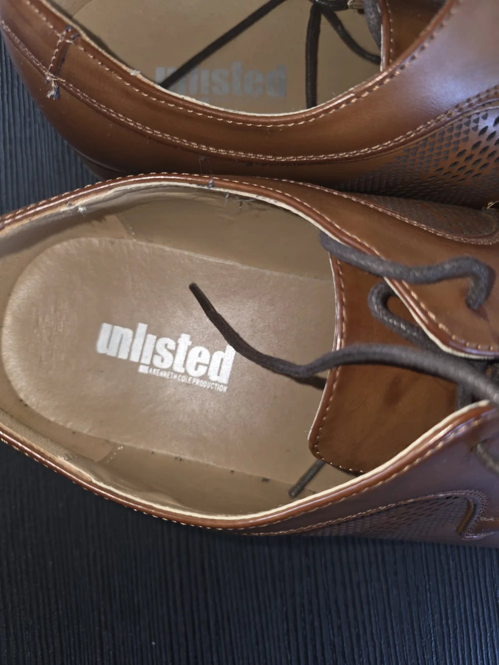 Unlisted Brand Men’s Brown Leather Lace-Up Dress Shoes 13 Wide